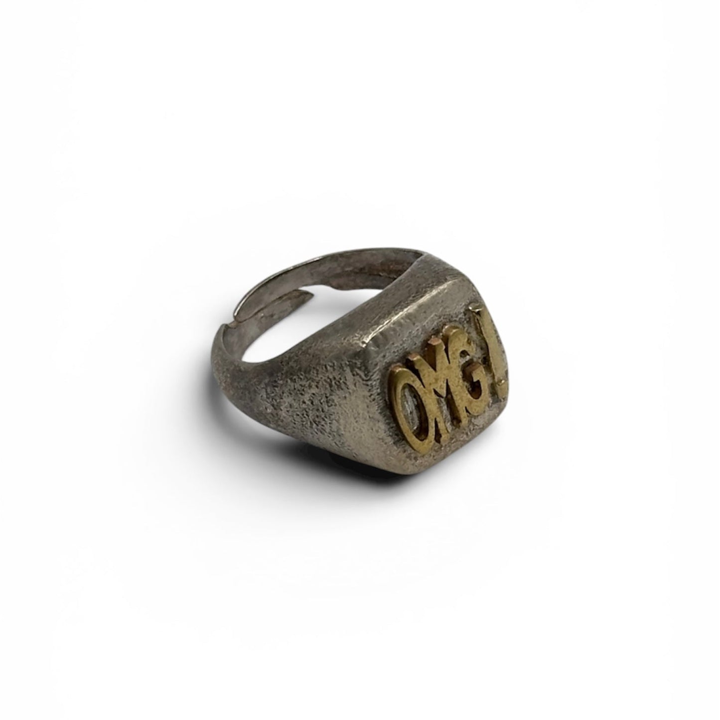 Anello in Argento con scritta bronzo Personalizzabile