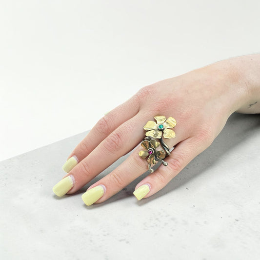 Anello Fiori Regolabile