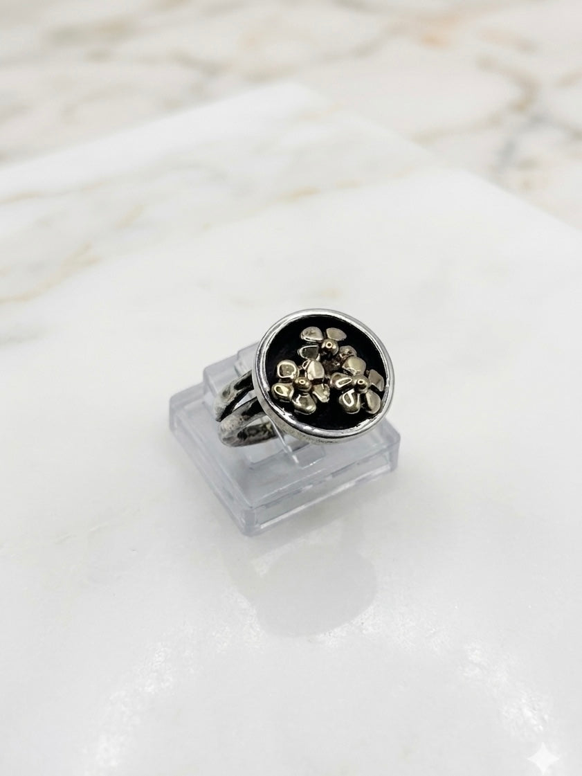 Anello Argento con Fiori