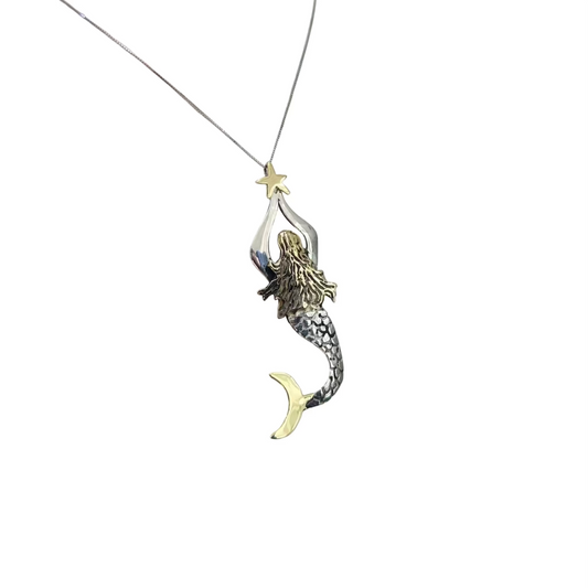 Ciondolo Sirena Argento e Bronzo