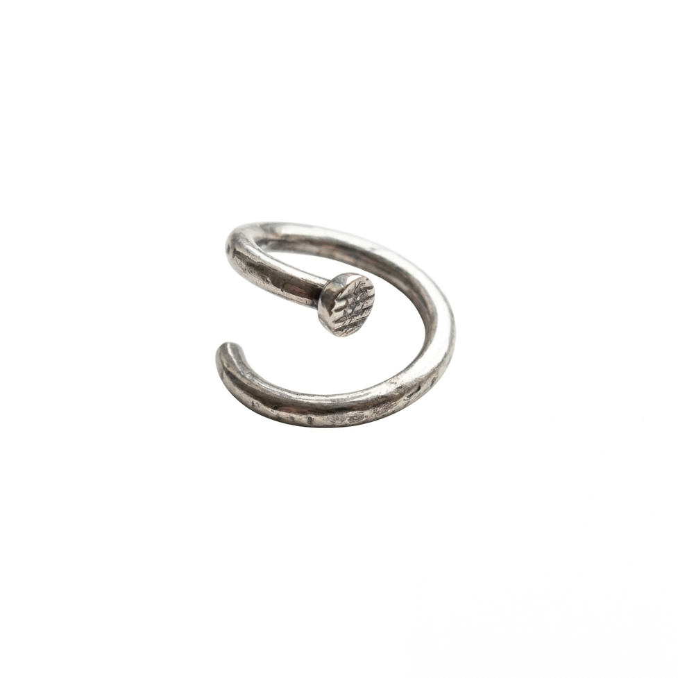 Anello Chiodo Regolabile in Argento 925