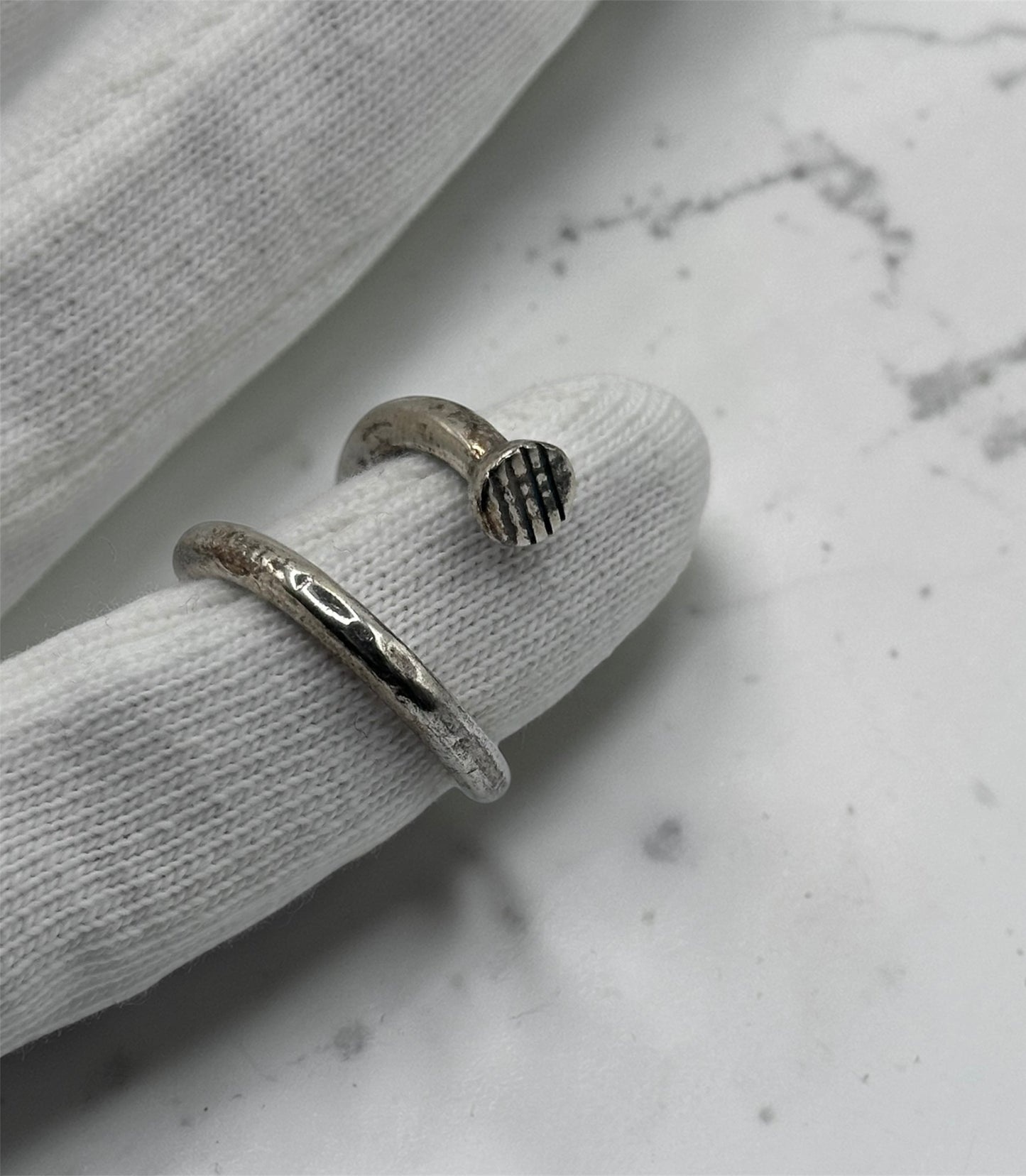 Anello Chiodo Regolabile in Argento 925