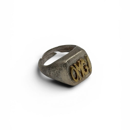 Anello in Argento con scritta  bronzo Personalizzabile