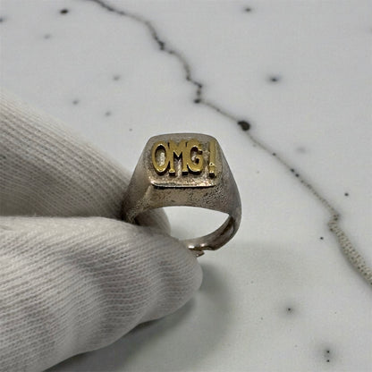 Anello in Argento con scritta  bronzo Personalizzabile