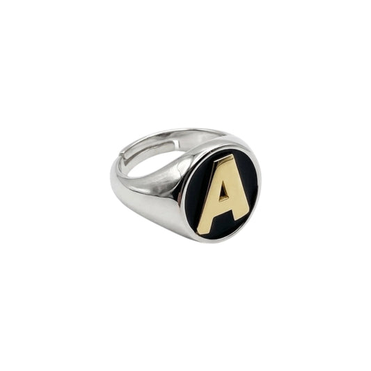 Anello Lettera Personalizzabile in Argento