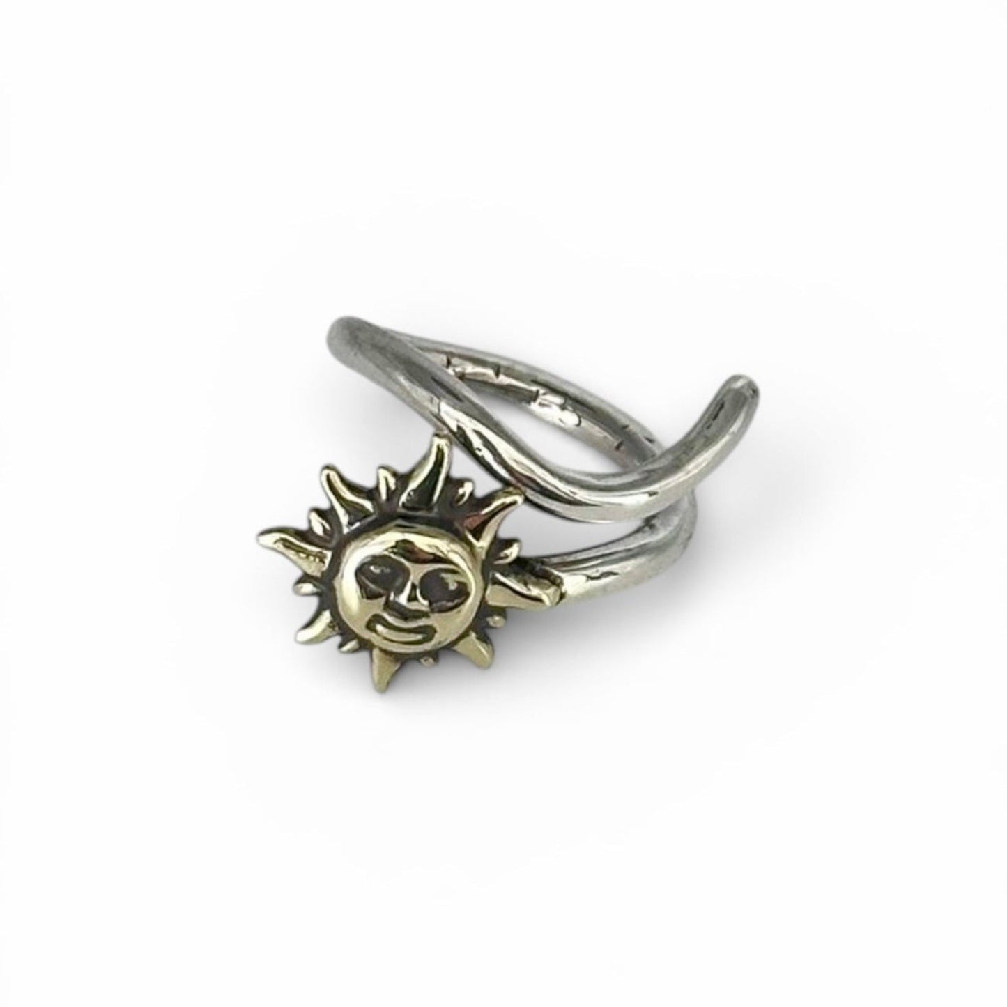 Anello Sole regolabile in argento 925