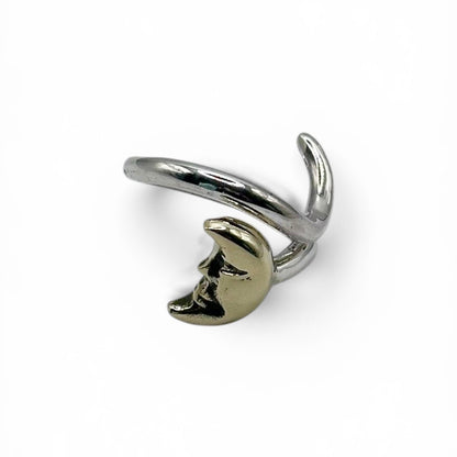 Anello Moon regolabile In Argento 925