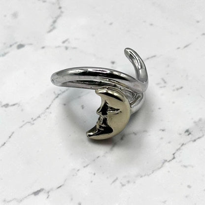 Anello Moon regolabile In Argento 925