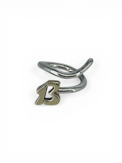 Anello regolabine numero a scelta in argento 925