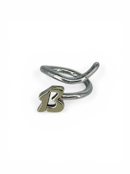 Anello regolabine numero a scelta in argento 925