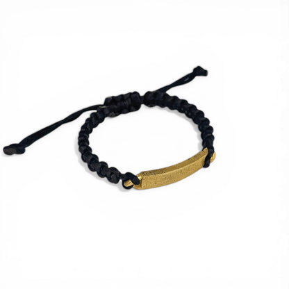 Bracciale Cordino Piastra Bronzo