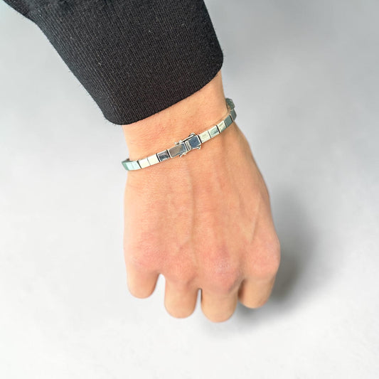 Bracciale Argento Maglia Tennis